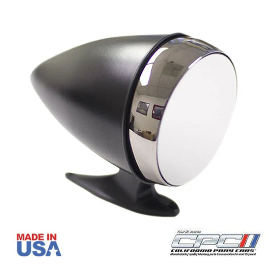 1965-1967 Mustang Bullet Mirror, Black Flat  EXT-657-071